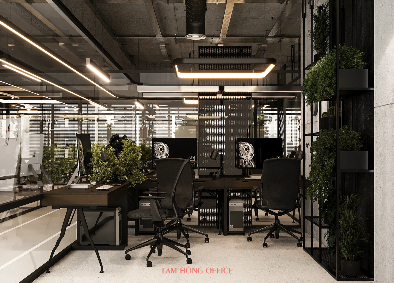 Dự án thiết kế nội thất văn phòng 250m2 phong cách hiện đại