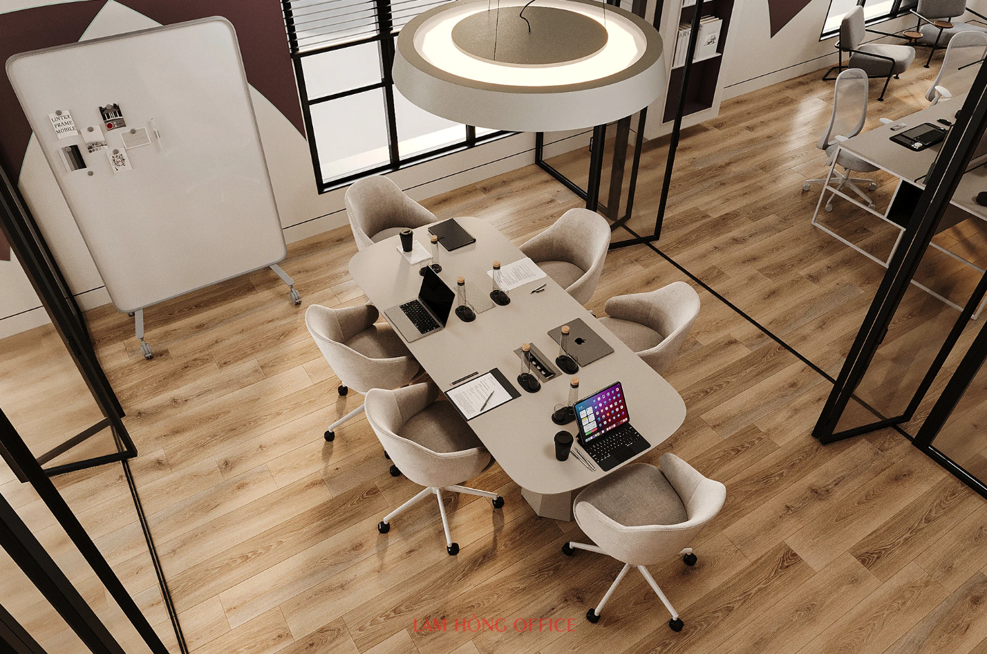 Hình ảnh thi công nội thất văn phòng diện tích sử dụng 300m2