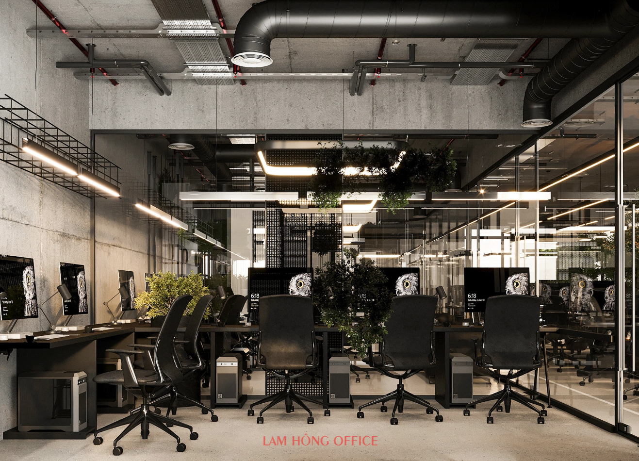 Hình ảnh thiết kế nội thất văn phòng 250m2