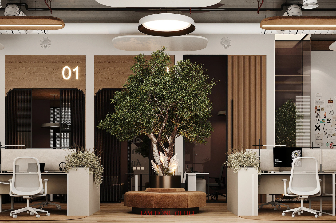 Hình ảnh thiết kế văn phòng 300m2