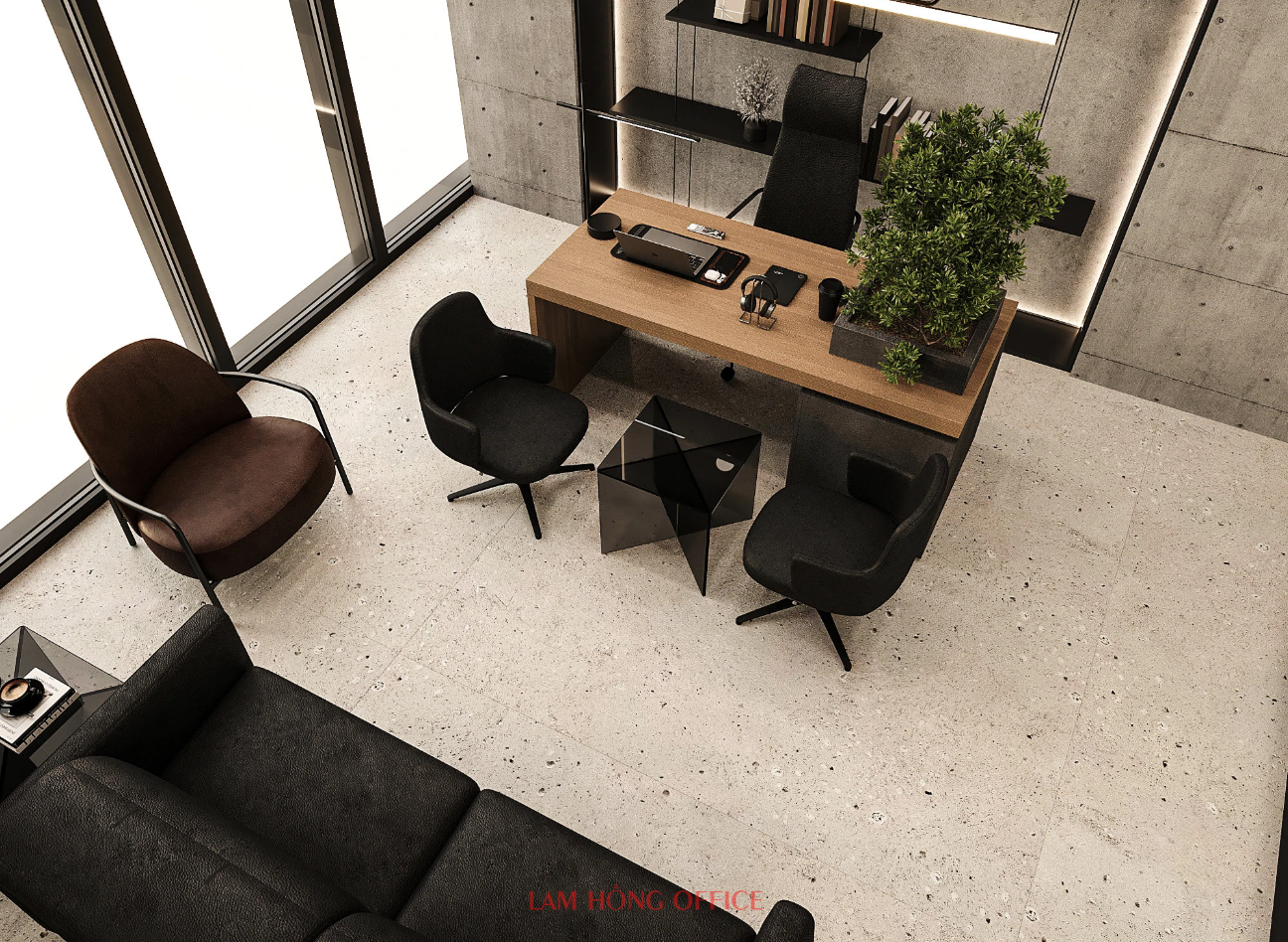 Mẫu thiết kế nội thất văn phòng diện tích 400m2 hiện đại