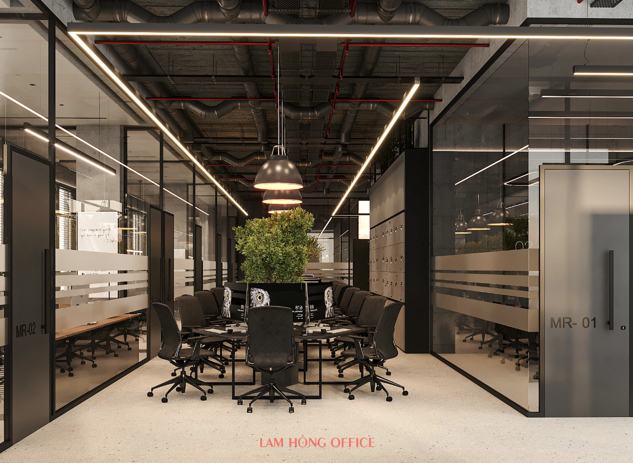 Mẫu thiết kế văn phòng 400m2