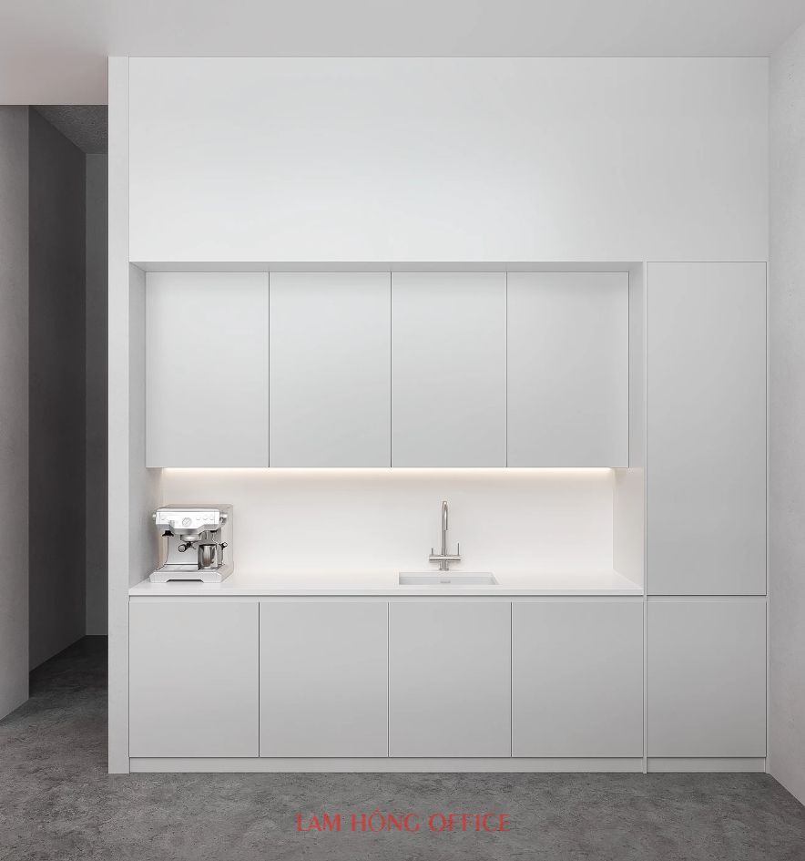 Mẫu văn phòng bố trí theo không gian mở - Khu vực pantry