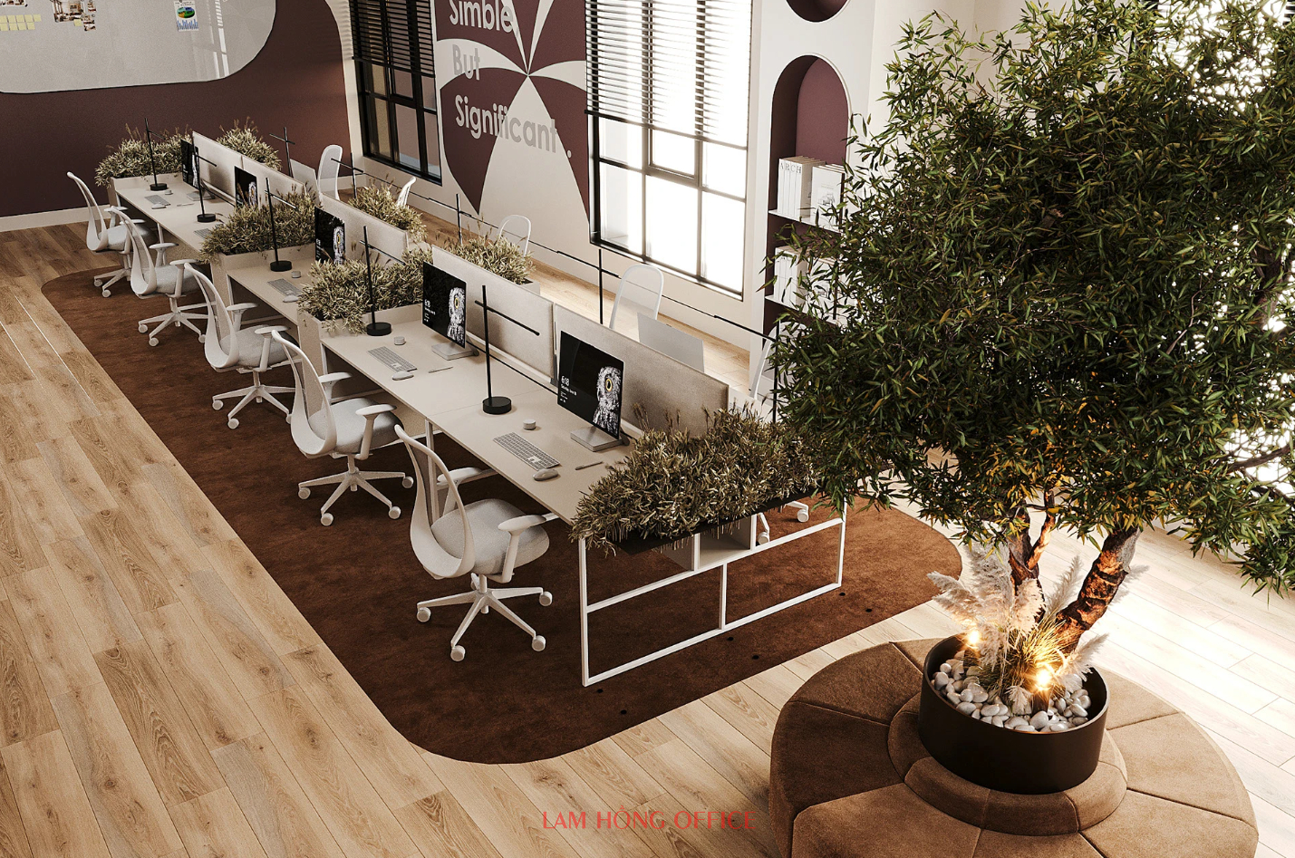 Thi công nội thất văn phòng 300m2