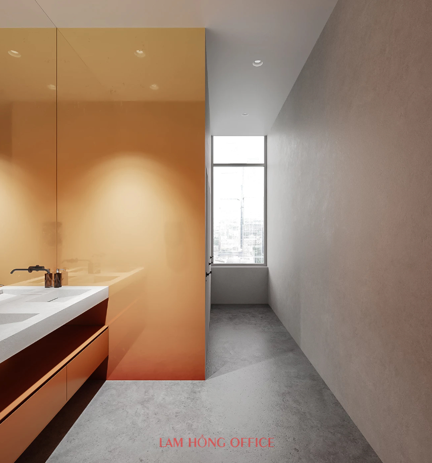 Thiết kế văn phòng không gian mở - Khu vực wc